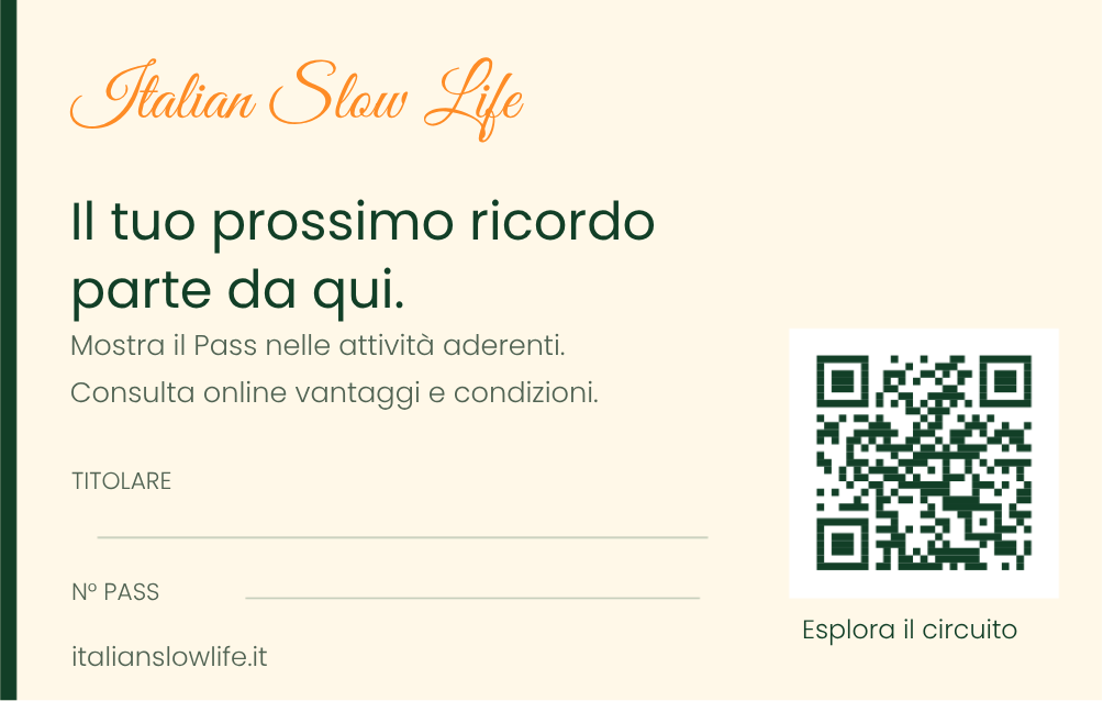 Experience Pass Italian Slow Life, edizione 2027: fronte della tessera